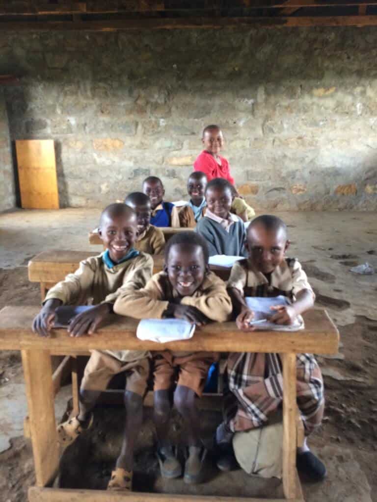 students in a classroom in Kenya
