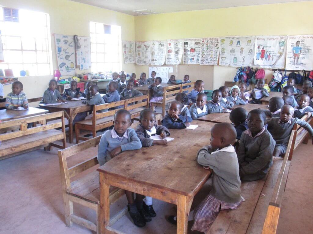 Kenyan children in a classroom