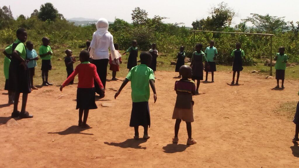 Children playing at the Miruya Primary School