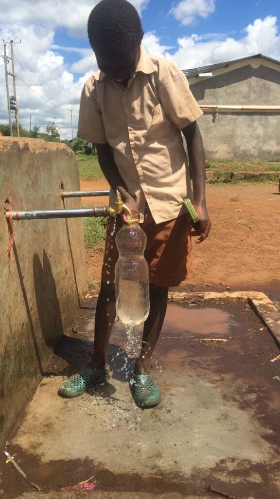 Getting maji or water from a tap