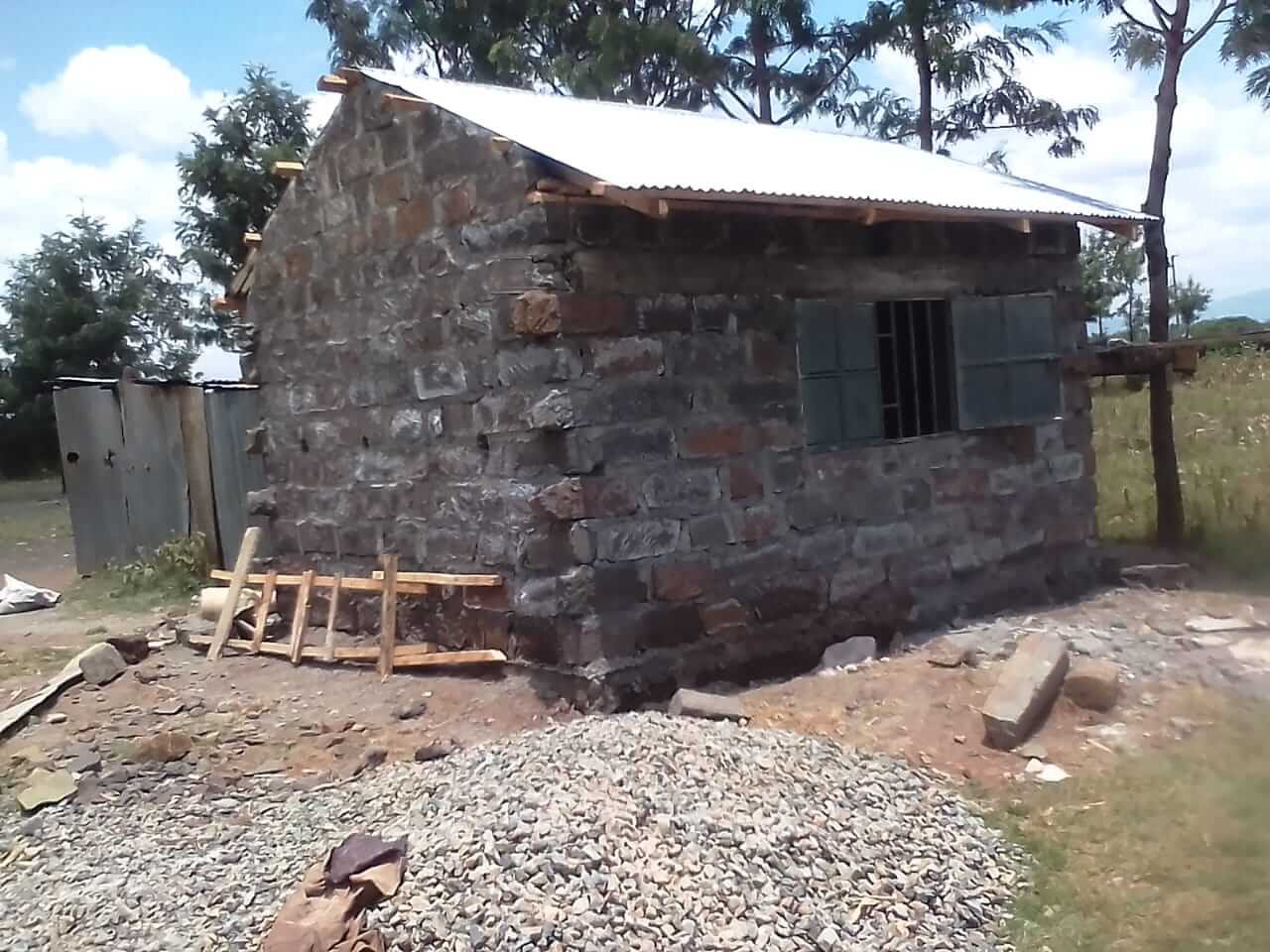 exciting developments of Kateri's Kitchen - a stone building that is almost completed!